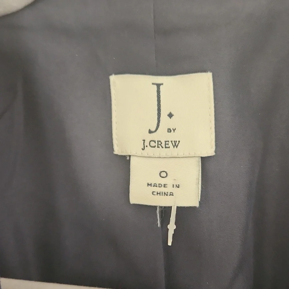 J By J. CREW 100% Cotton Single Button Blazer Sz 0